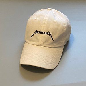 Vintage Metallica White Dad Hat Strapback Cap